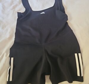 Adidas Kids Black Bodysuit with White Accents